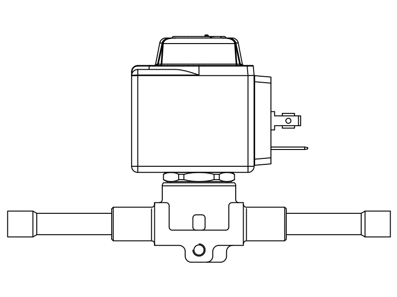 常閉電磁閥1028/2A6,內(nèi)連焊接接頭,直動(dòng)式