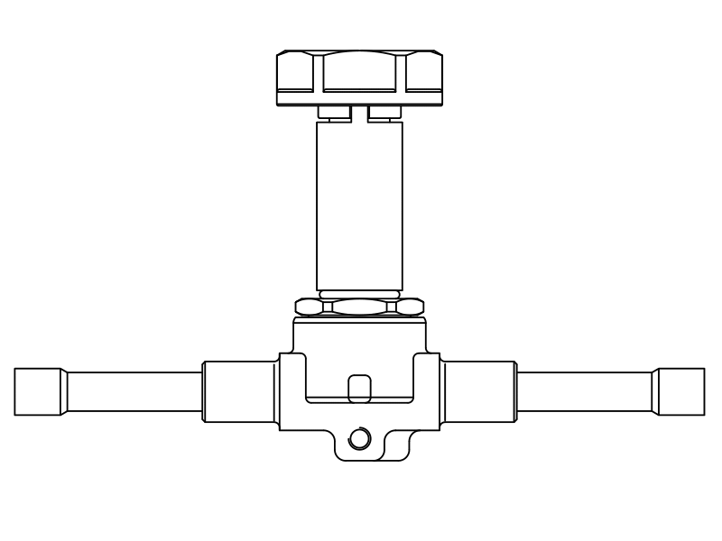 常閉電磁閥1028N/2S,內連焊接接頭,直動式