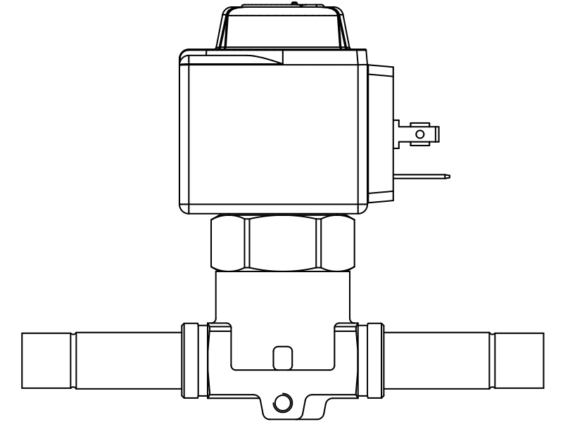 常閉電磁閥1038/3A6,內連焊接接頭,活塞先導式