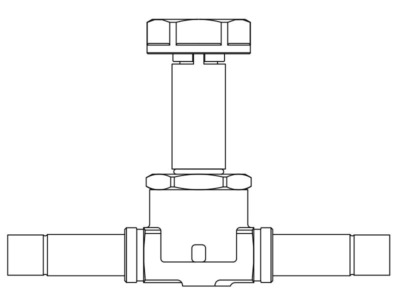 常閉電磁閥1068N/4S,內連焊接接頭,隔膜先導式