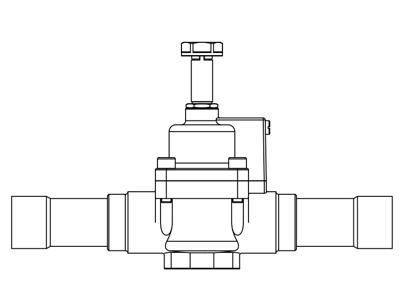 常閉電磁閥1078/13S,內連焊接接頭,活塞先導式