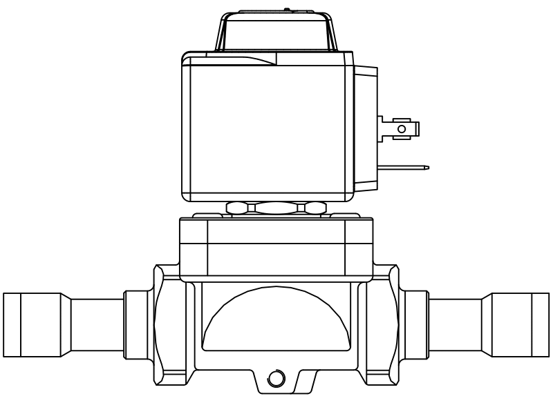 常閉電磁閥1078/4A6,內連焊接接頭,隔膜先導式