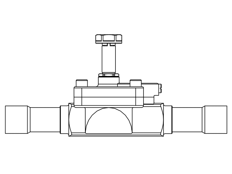 常閉電磁閥1078N/9S,內連焊接接頭,隔膜先導式