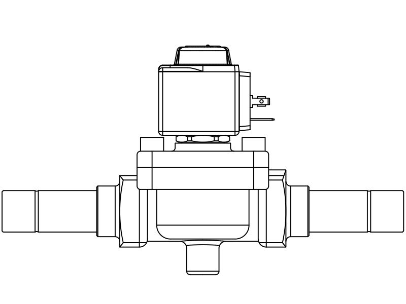 常閉電磁閥1098/5A6,內連焊接接頭,隔膜先導式