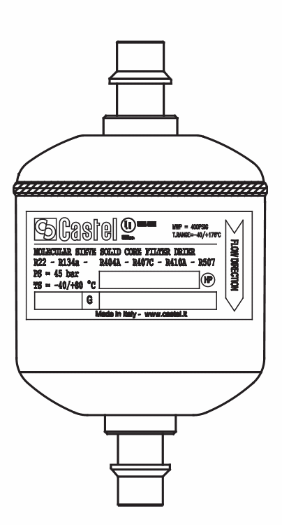 實心干燥過濾器4332/4S,100%分子篩,SAE焊接接頭